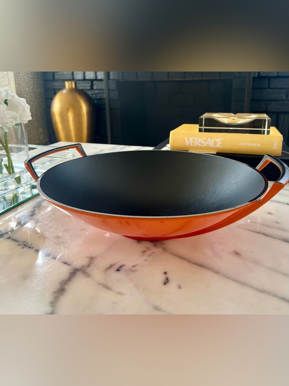 Le Creuset 4.8 L Cast Iron Wok | Flame